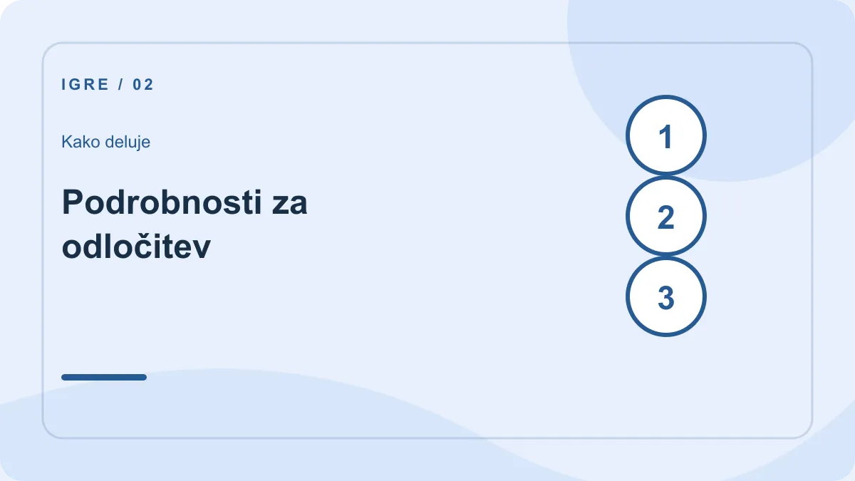 Baccarat: koraki – Podrobnosti za odločitev