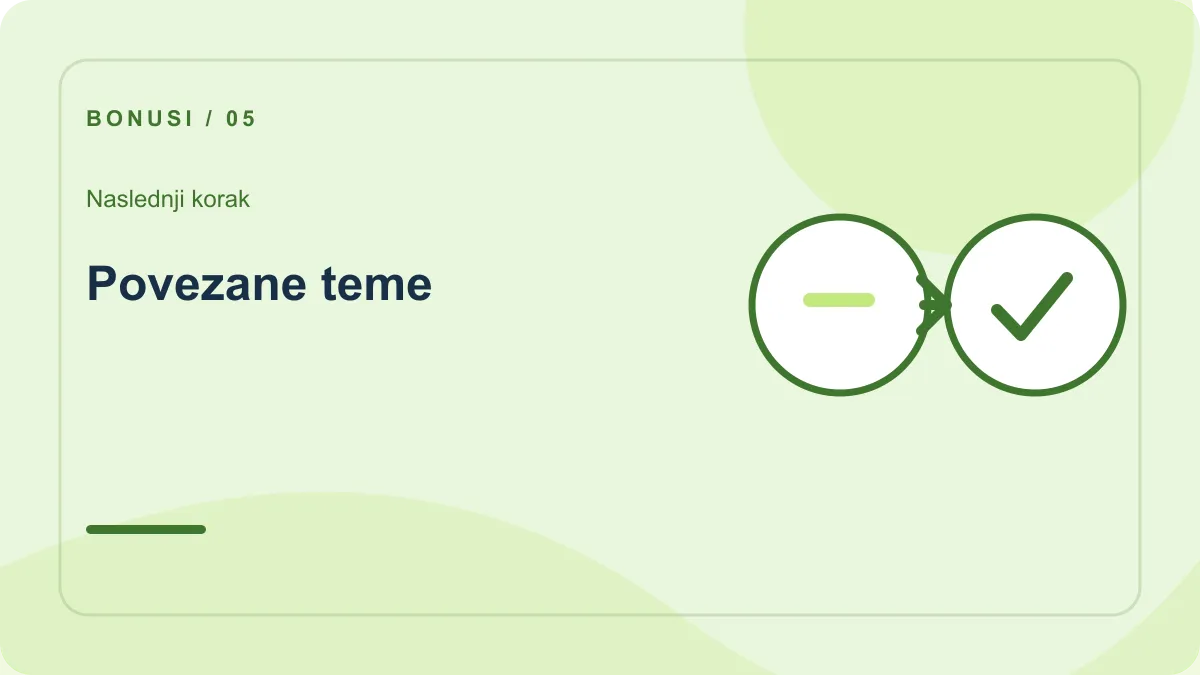 Bonus brez pologa: naslednji korak – Povezane teme