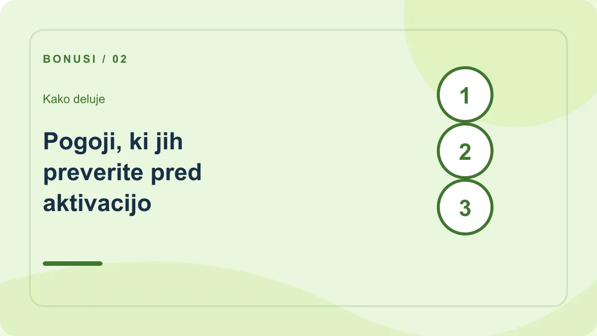 Pogoji casino bonusov: koraki – Pogoji, ki jih preverite pred aktivacijo