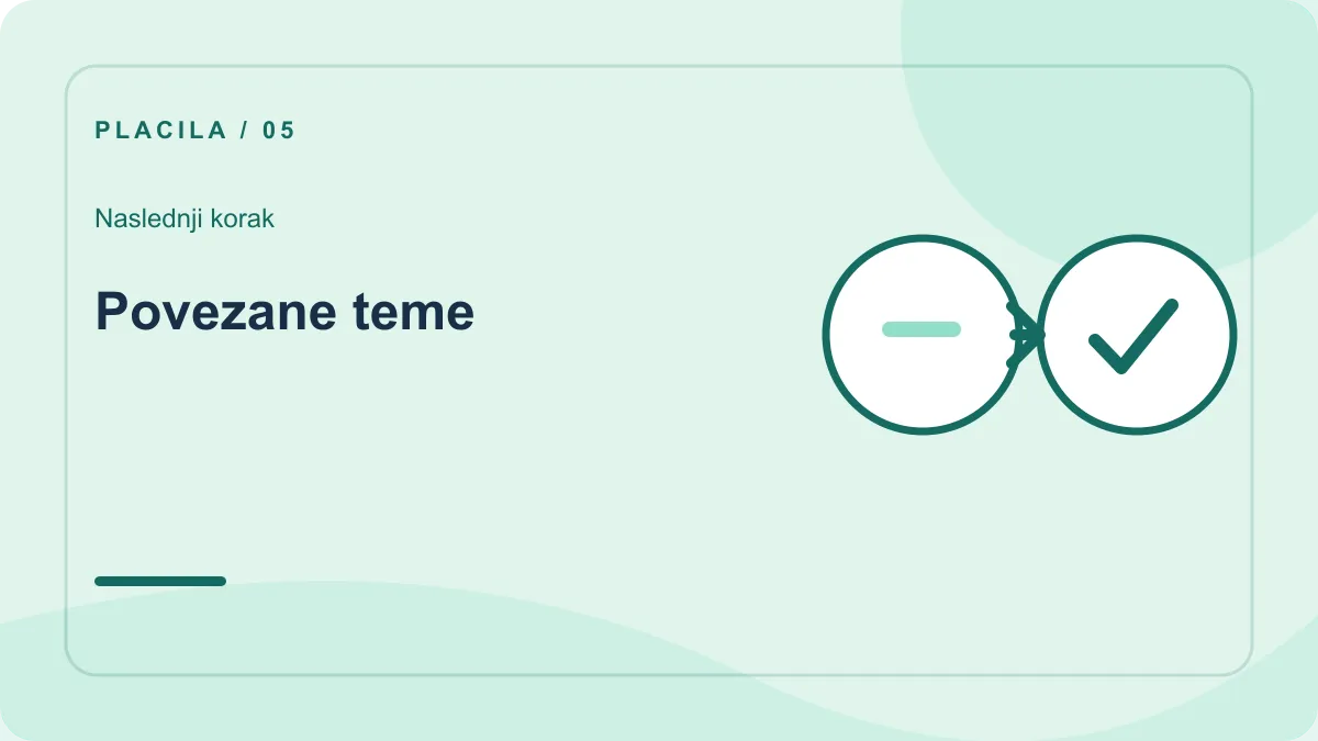 Čas izplačila: naslednji korak – Povezane teme