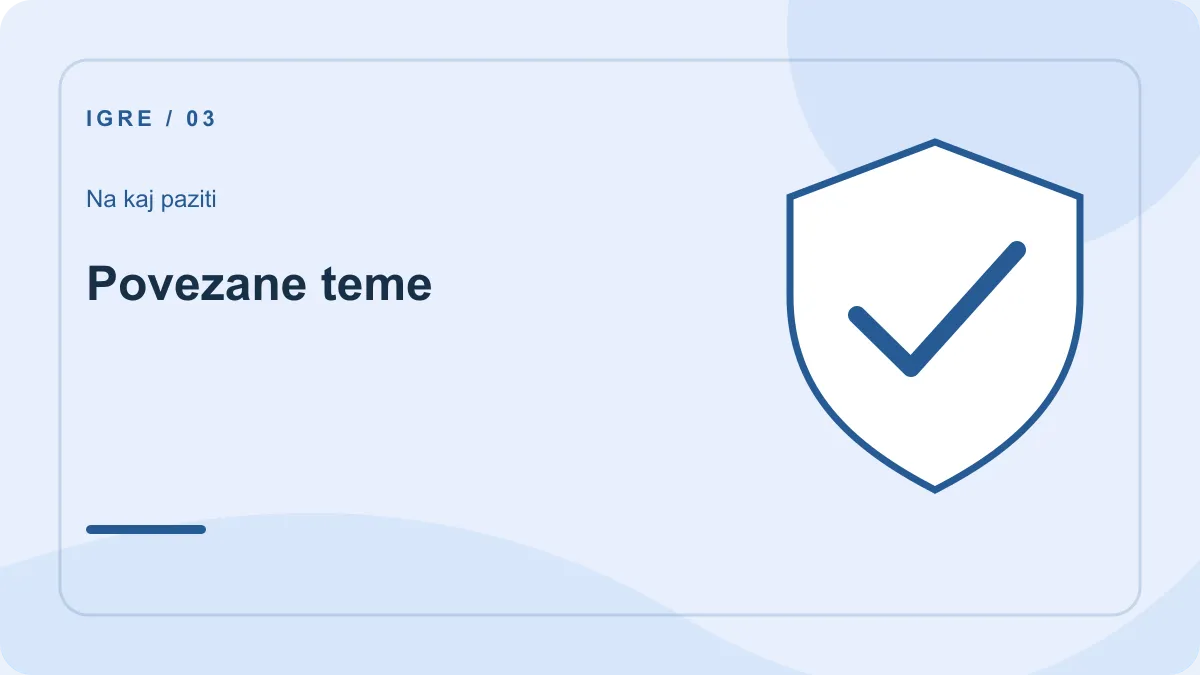 Casino igre Snatch: preverjanje – Povezane teme