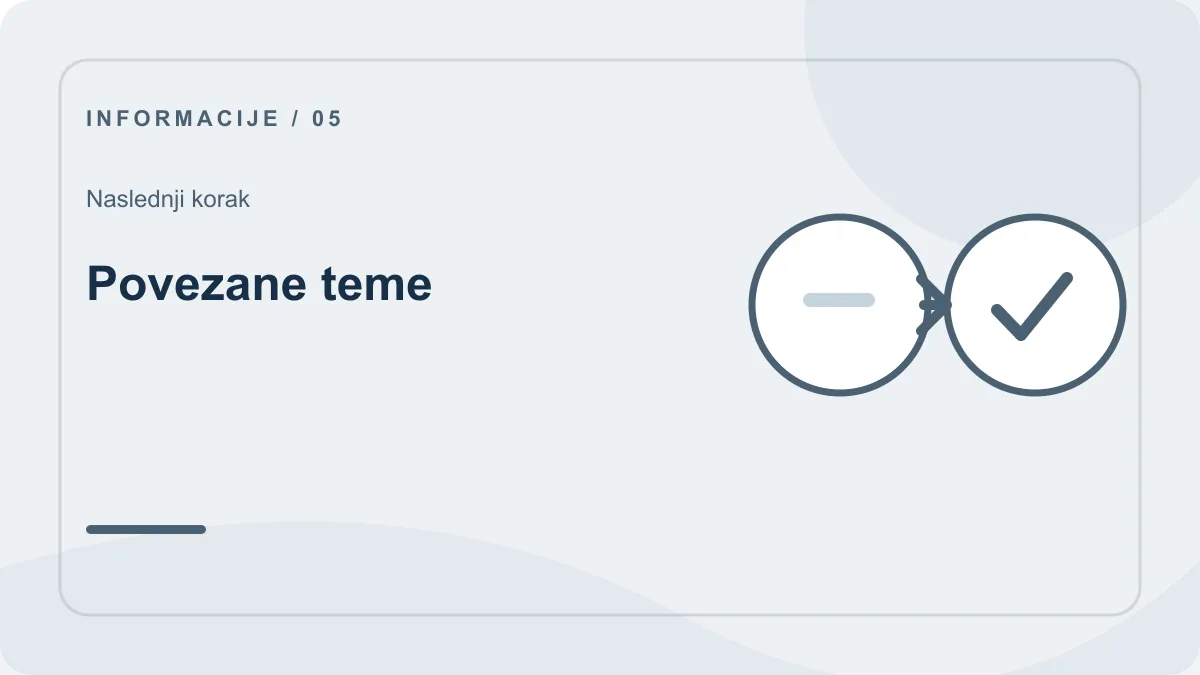 Kontakt: naslednji korak – Povezane teme