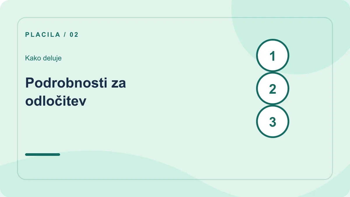 Minimalni polog: koraki – Podrobnosti za odločitev