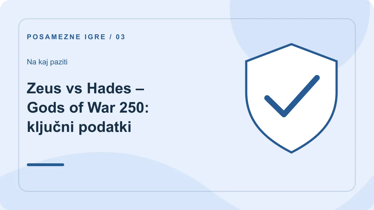 Zeus vs Hades – Gods of War 250 v Snatch Casino: preverjanje – Zeus vs Hades – Gods of War 250: ključni podatki