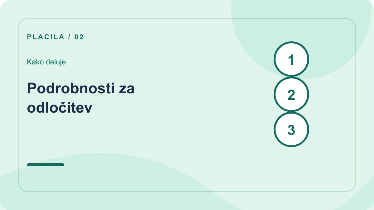 Visa za polog: koraki – Podrobnosti za odločitev