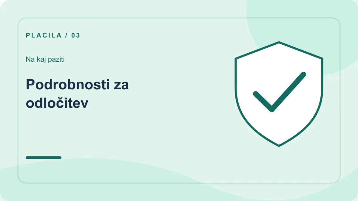 Visa za polog: preverjanje – Podrobnosti za odločitev
